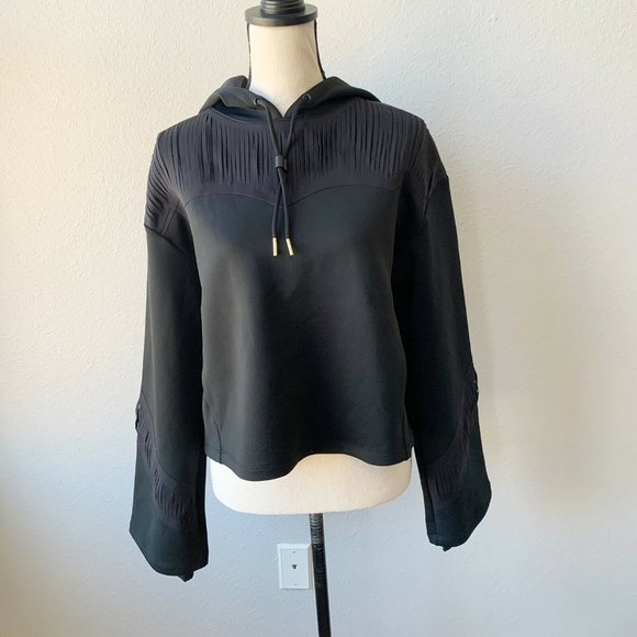 Nike Fringe Training Hoodie Cropped Black Medium - Picture 5 of 7